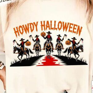 Howdy Halloween, Cowgirl Riding, Funny Halloween, Funny Cowgirl Shirt